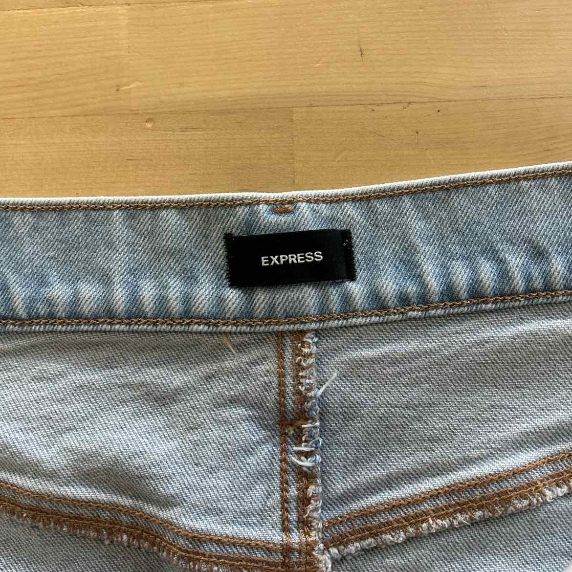 Express Size 14 Blue Denim Preloved Skirt