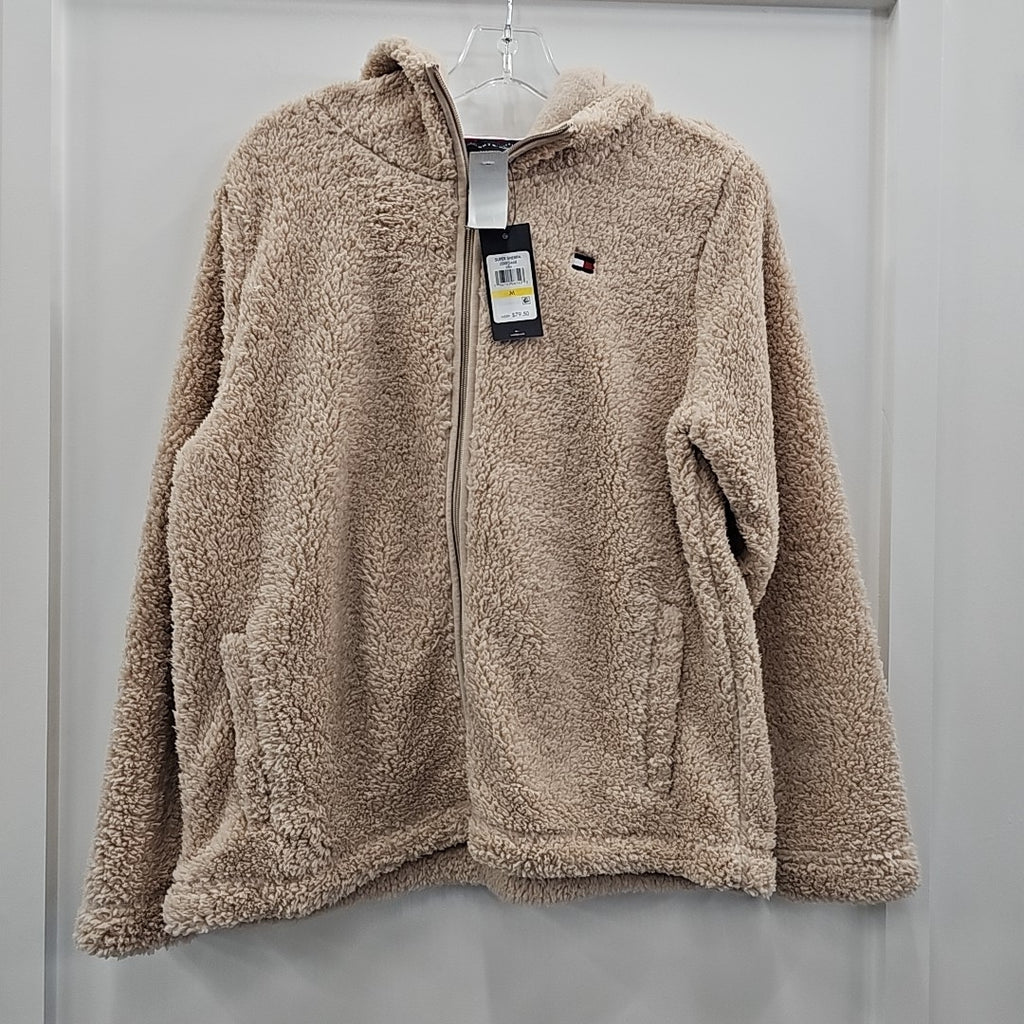 Tommy Hilfiger Women's Zip-Front Long-Sleeve Sherpa Jacket