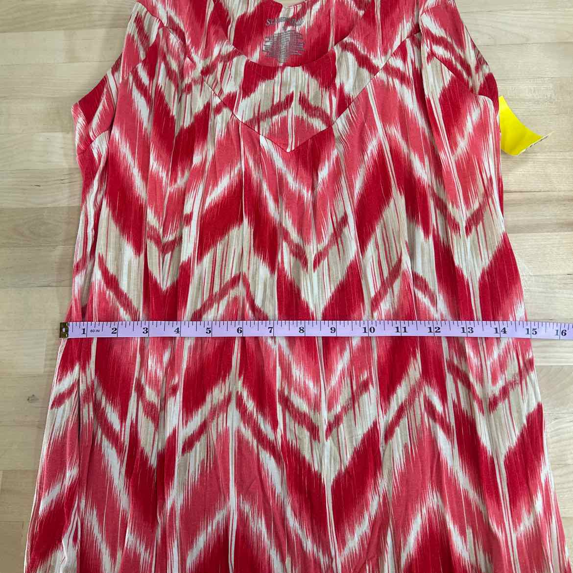 St John's Bay Size XL Red & Beige Preloved Dress