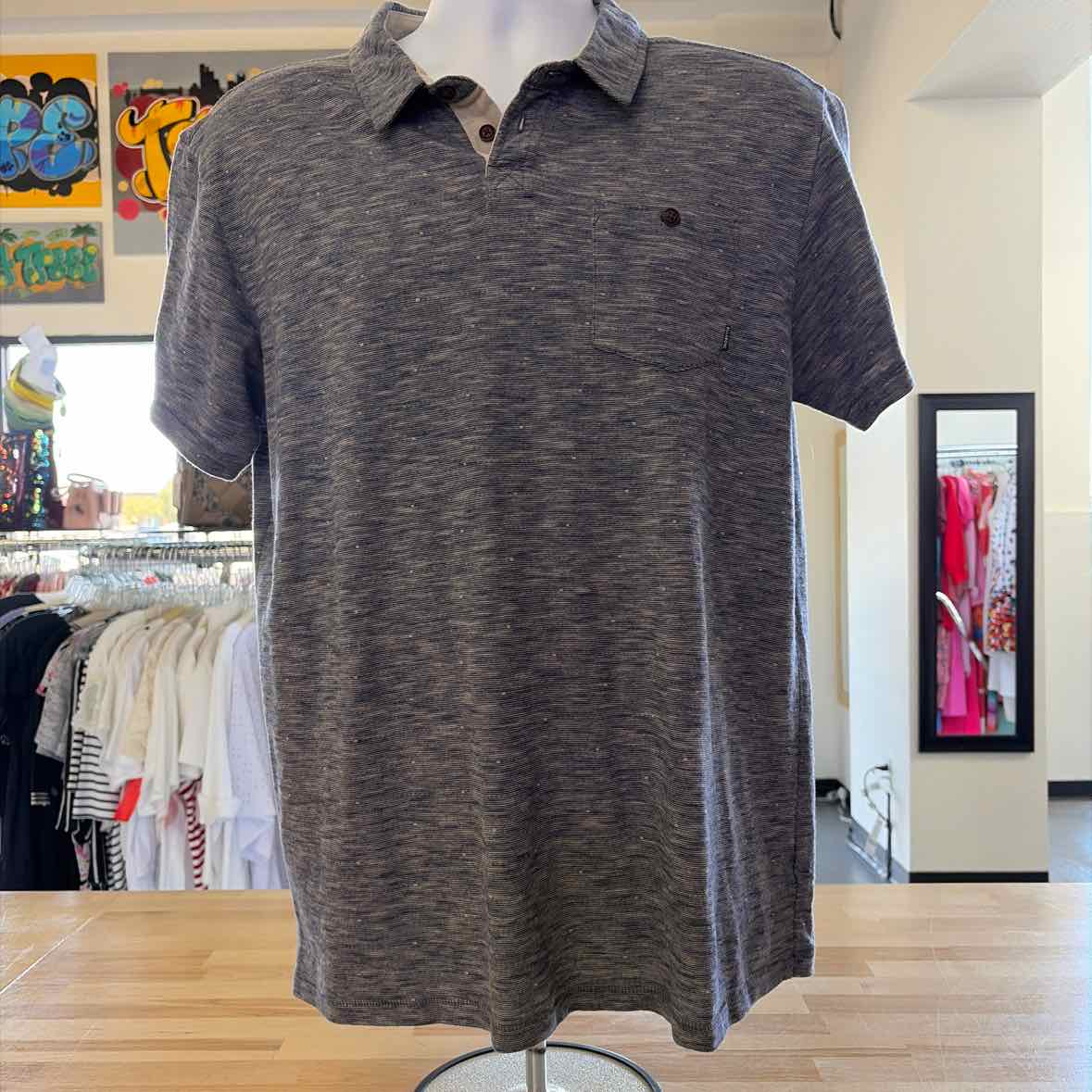billabong Size L Blue Preloved MENS Polo