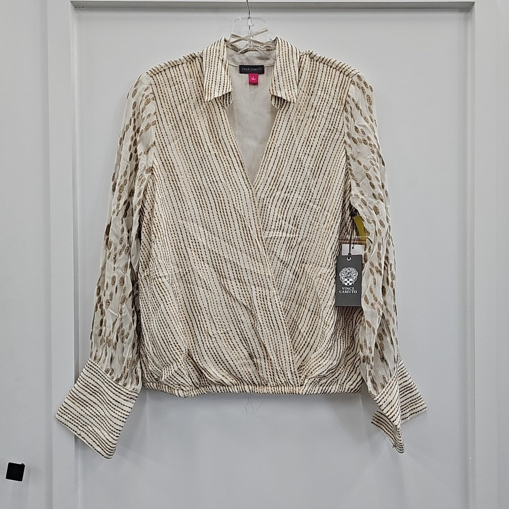 Vince Camuto Size S white/gold Blouse