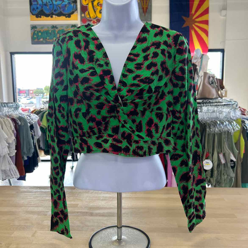 VeroModa Size S Green Preloved Button Down LS