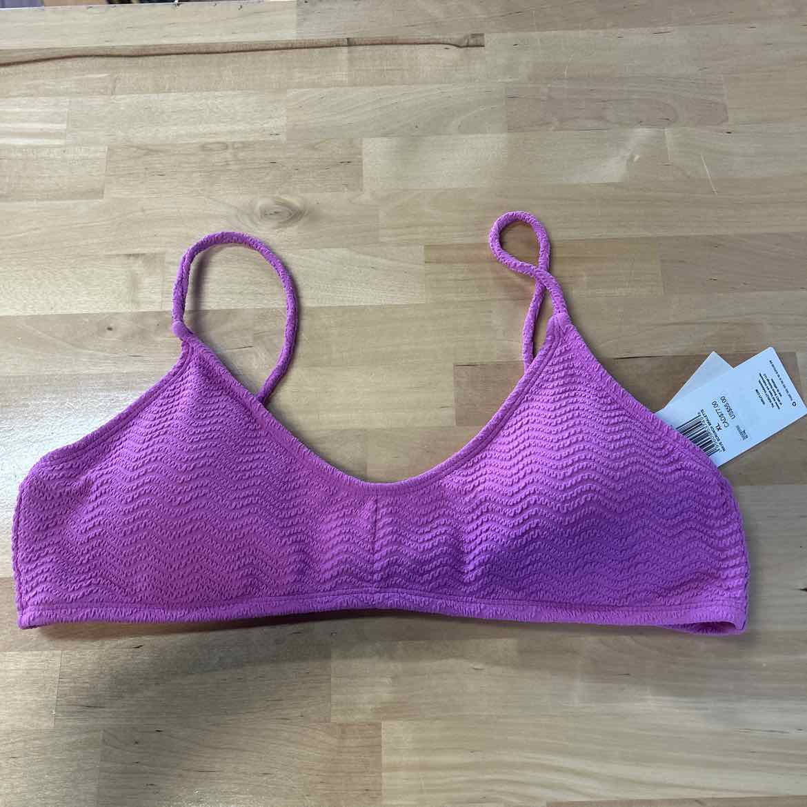 Hurley Size Xl Wave Scrunch Bralette Bikini Top - Orchid
