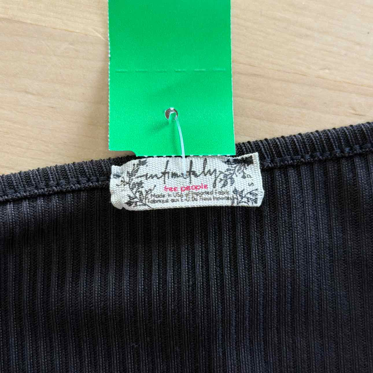 Free People Size S Black Preloved Bodysuit
