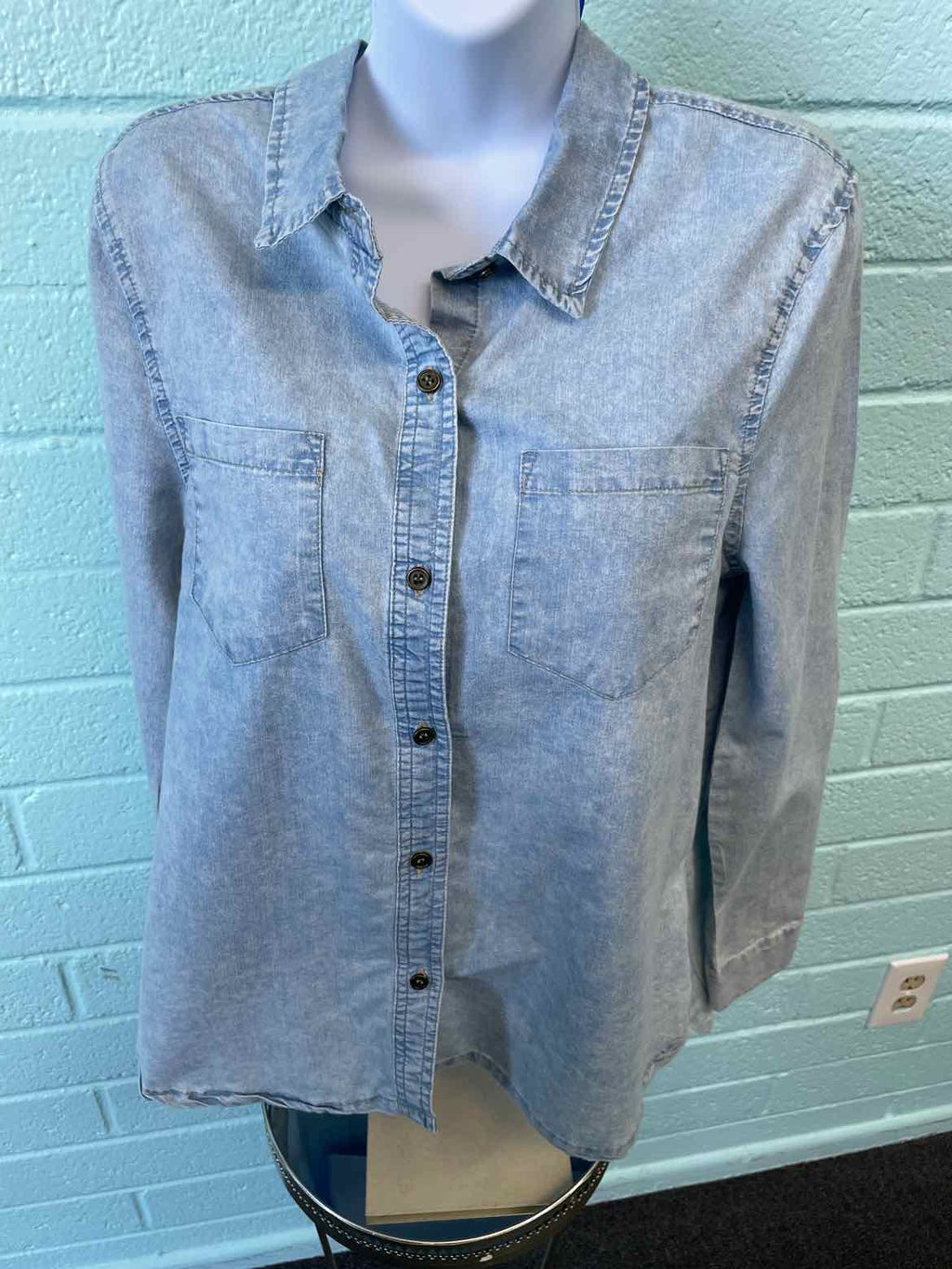 Love Notes Size S Blue Blouse