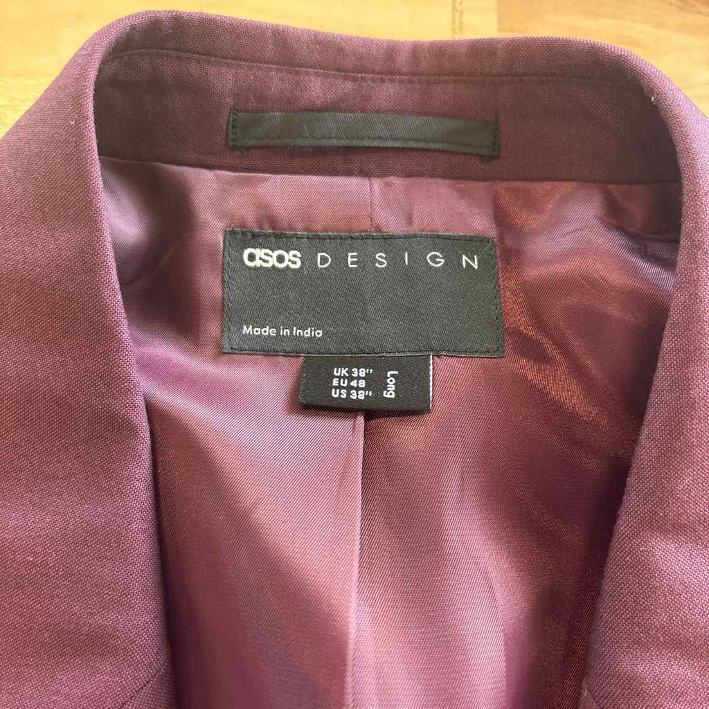 Asos Size 38 Purple Preloved MENS Blazer