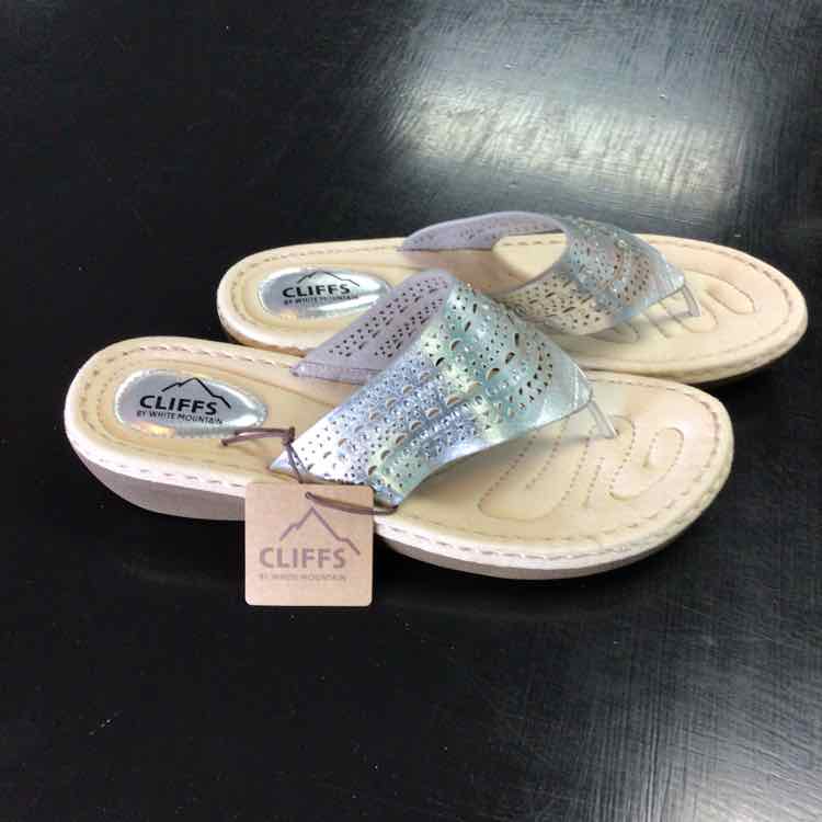 Cliffs Shoe Size 10 Silver Comate wedge Sandals NWT