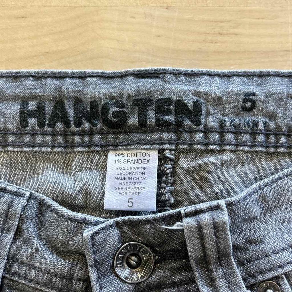 Hang Ten Size 5 Gray Denim Preloved Jeans