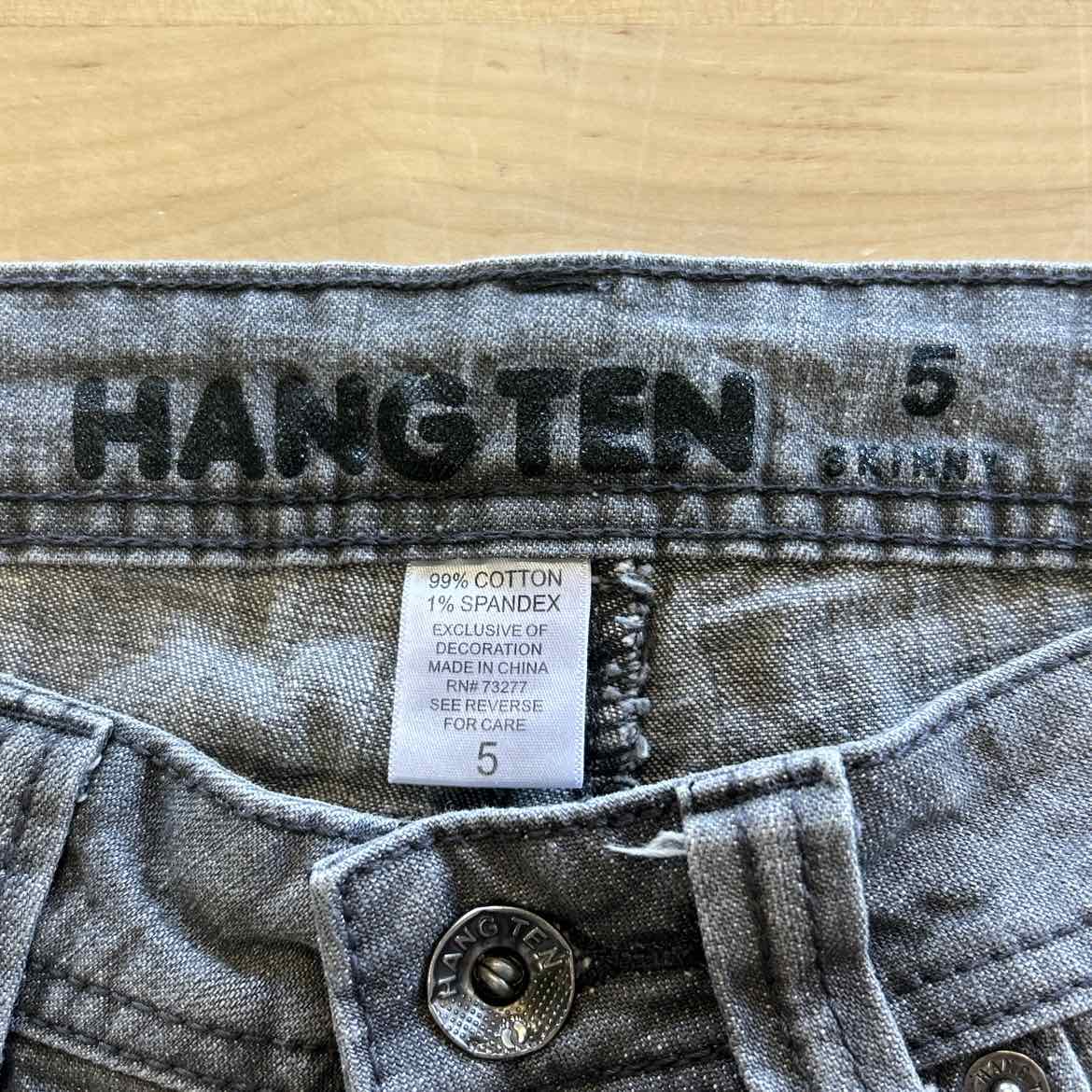 Hang Ten Size 5 Gray Denim Preloved Jeans