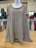 LA Blues Size 26/28 Gray Studs Shirt