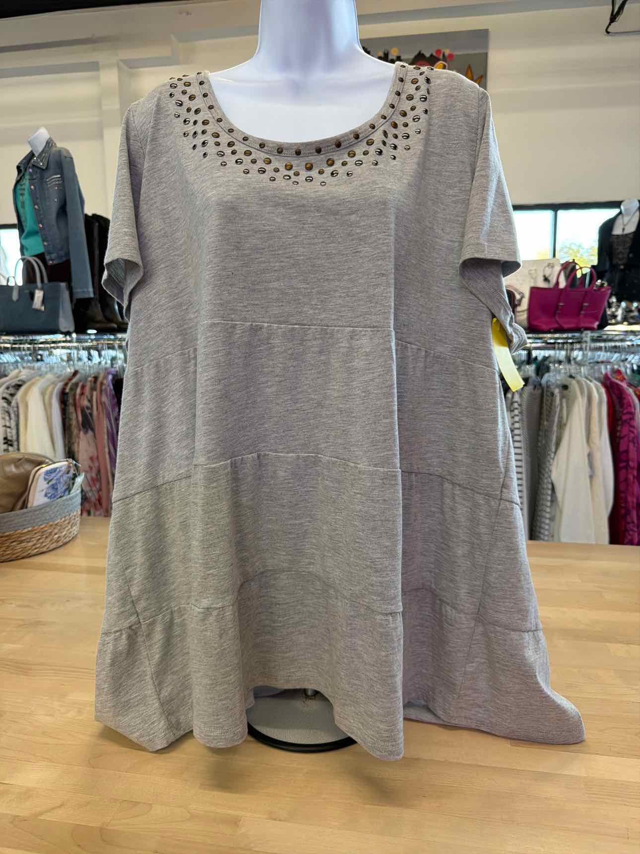 LA Blues Size 26/28 Gray Studs Shirt