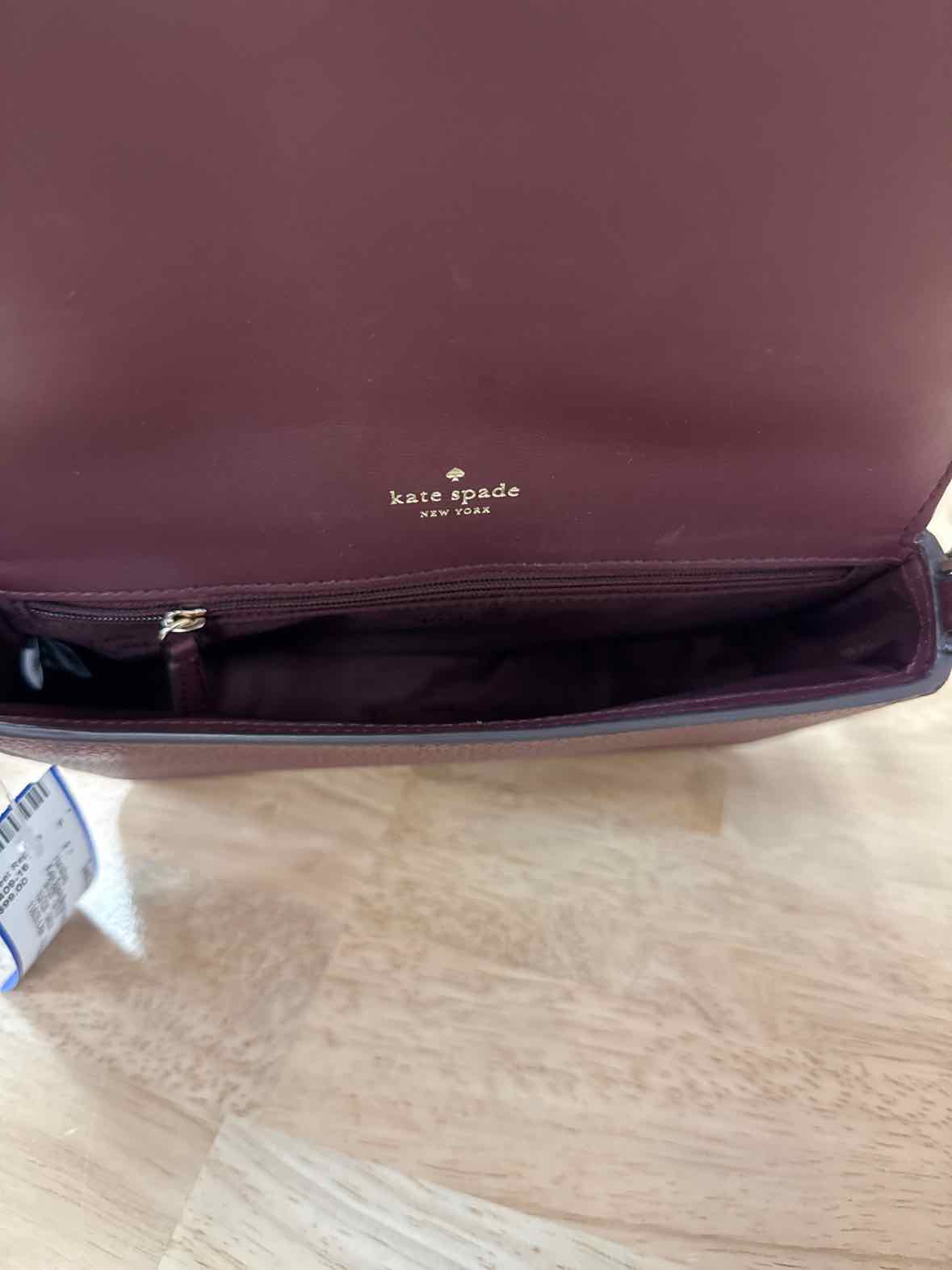 Kate Spade Maroon Lena Crossbody Leather Preloved Handbag