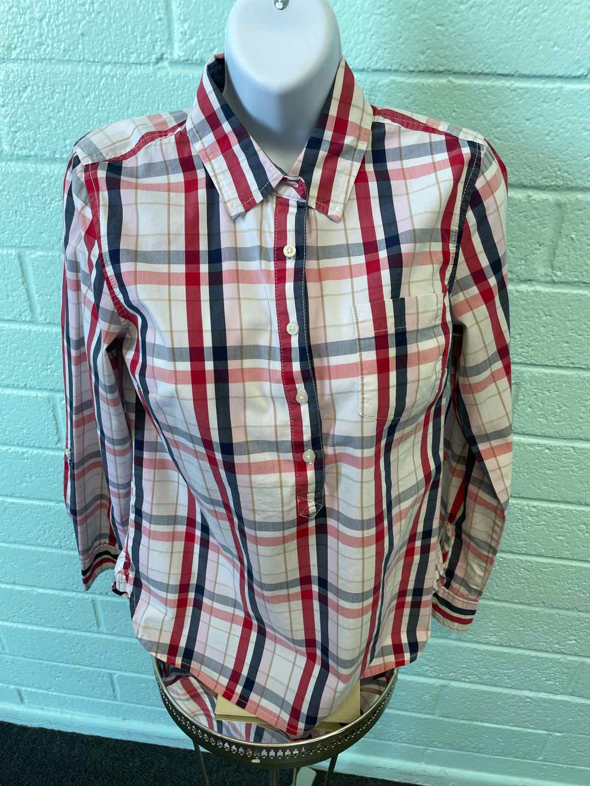 Tommy Hilfiger Size SP Red White Blue Button Down Shirt