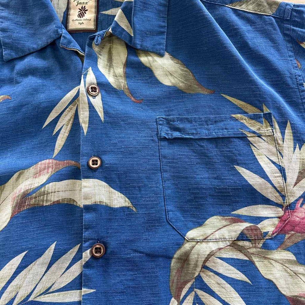 Jamaica Jaxx Size M Blue Preloved MENS Button Down Shirt