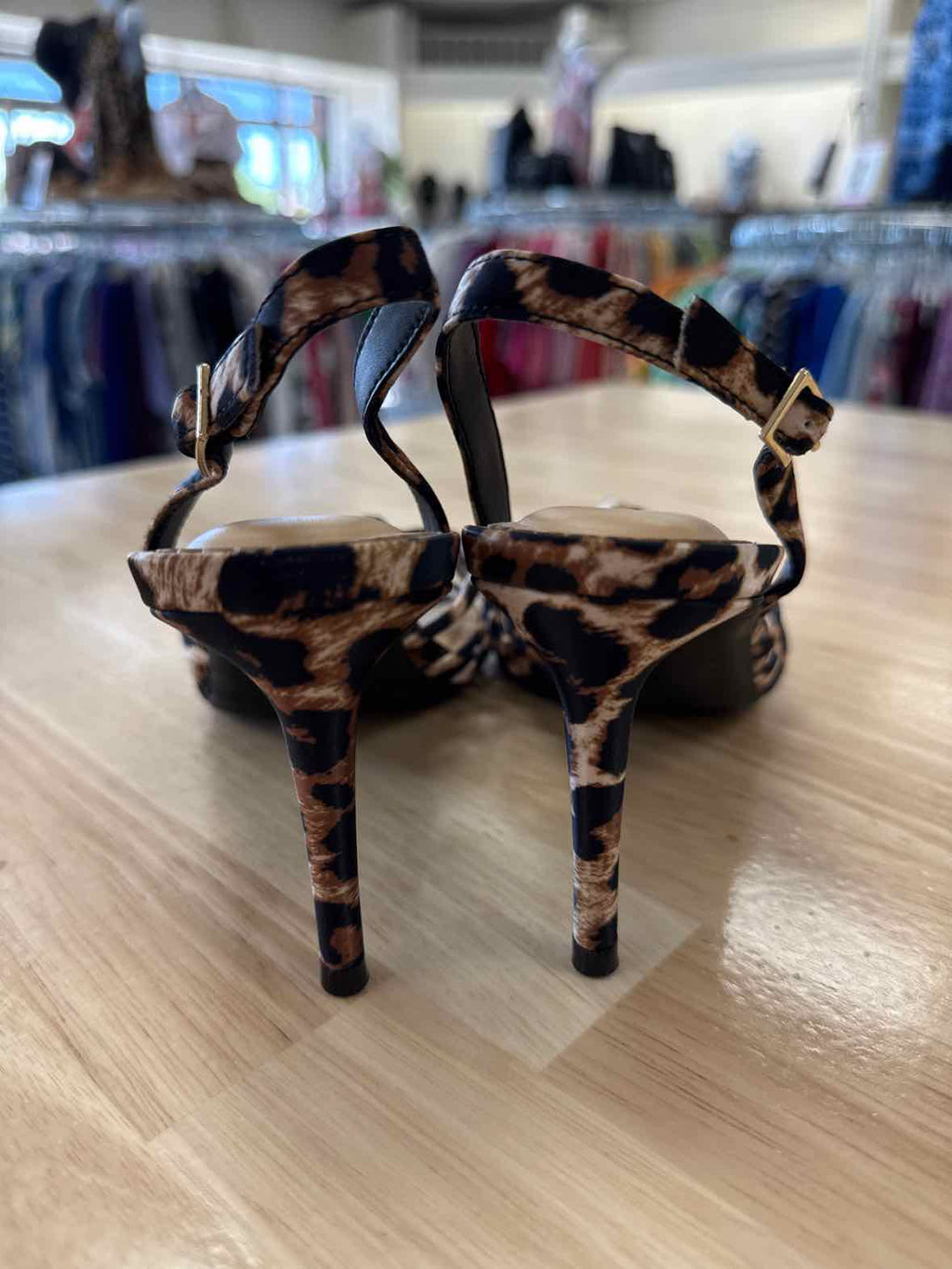 On 34th Size 7 Black Brown Lauuritaa Dress Sandals - Leopard