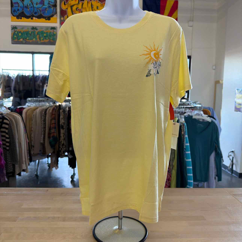 Rebellious One Juniors' Vani Malibu Graphic Crewneck T-Shirt - French Vanilla