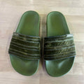 Adidas Size 5 Green Preloved Slides