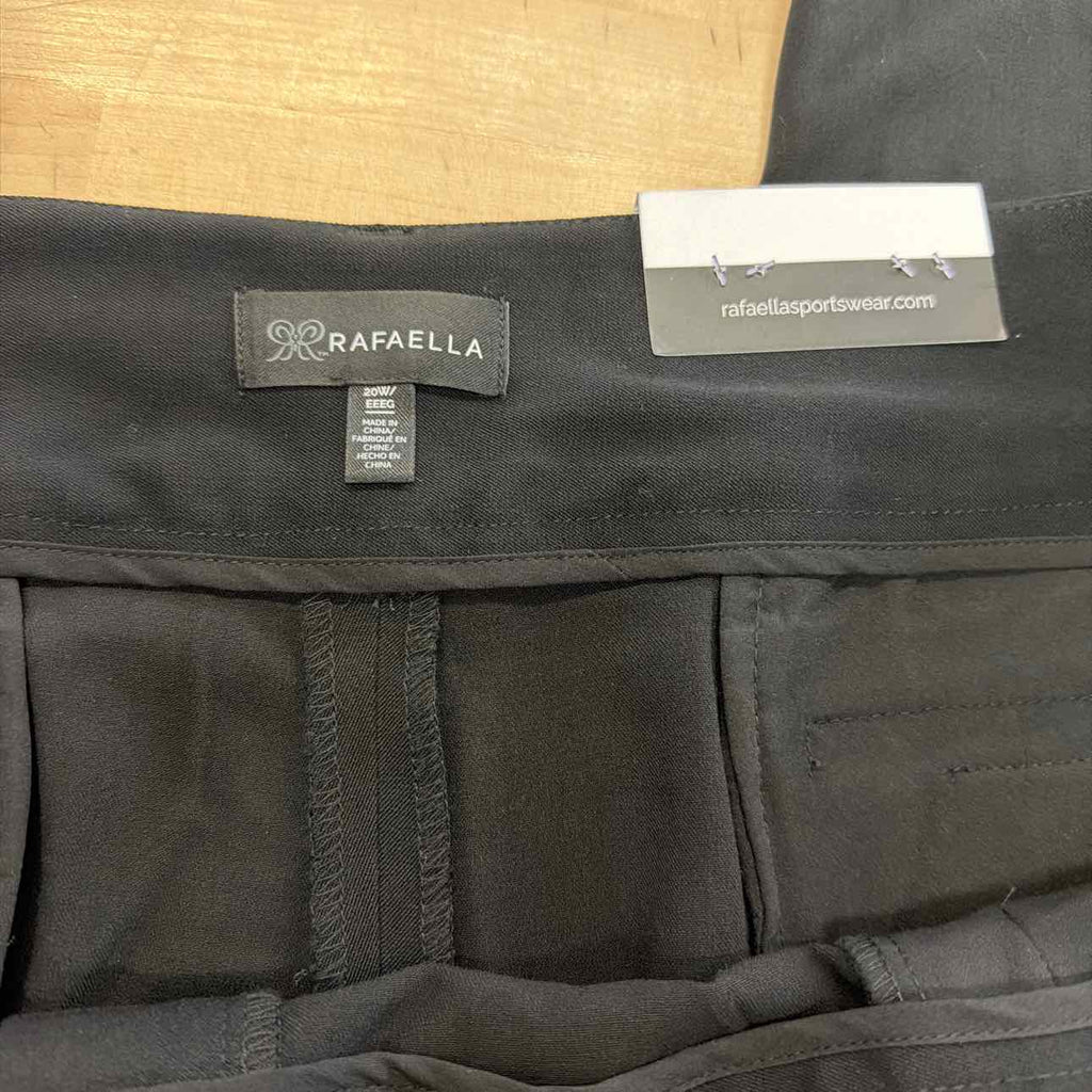 Rafaella Women's Plus Size Curvy Fit Bootcut Pants, Black, 20W