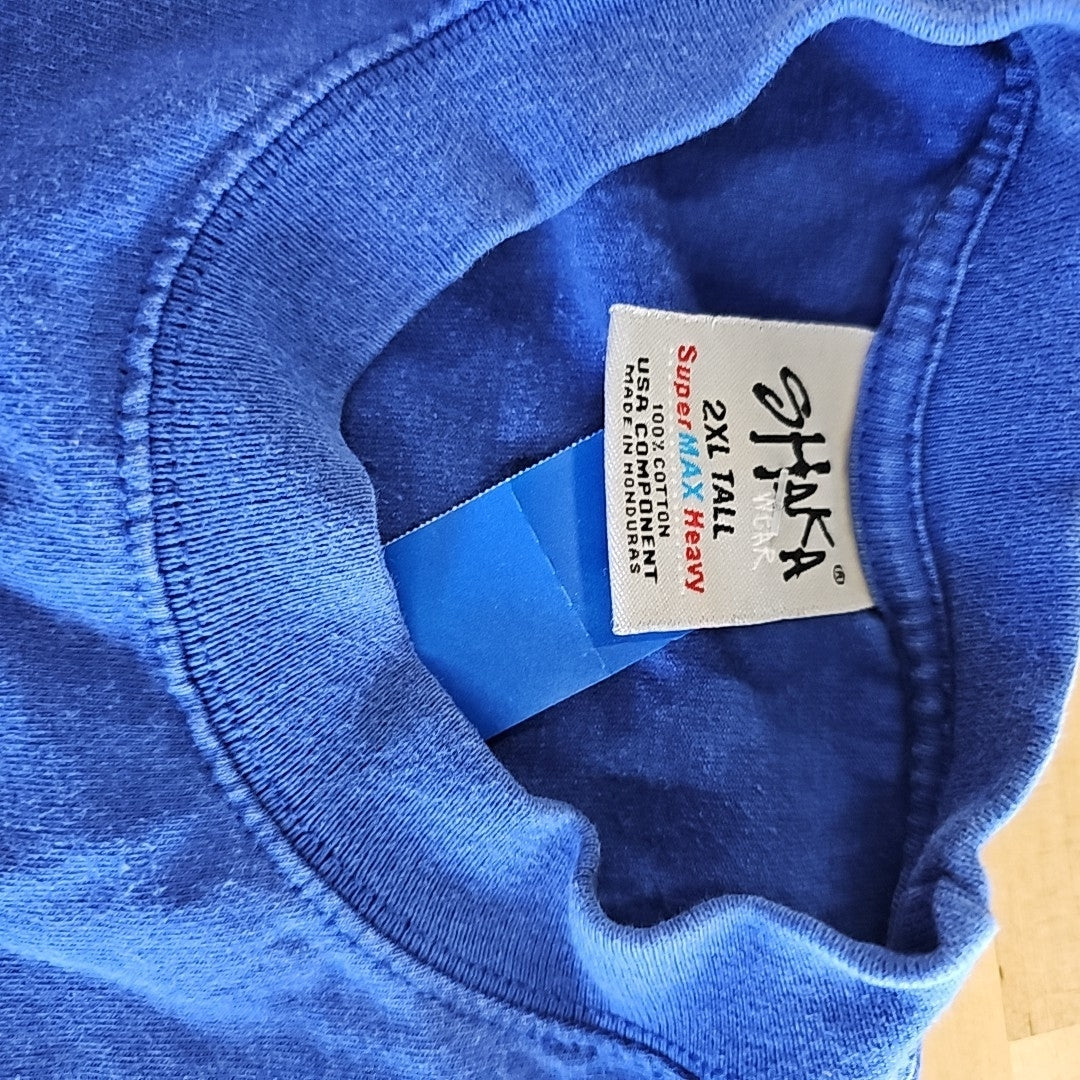 Shaka Size 2XLT Blue MENS T-shirt