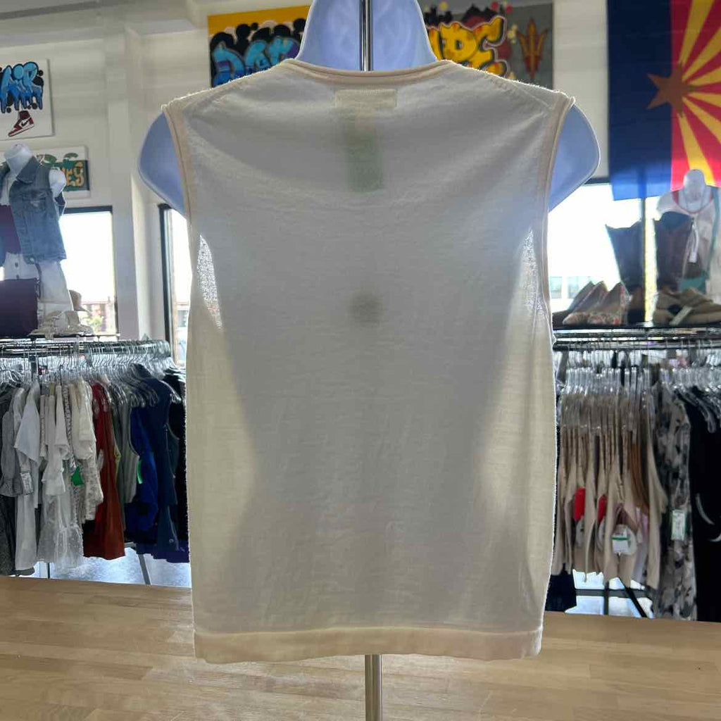 Banana Republic Size M Off White Preloved Sleeveless