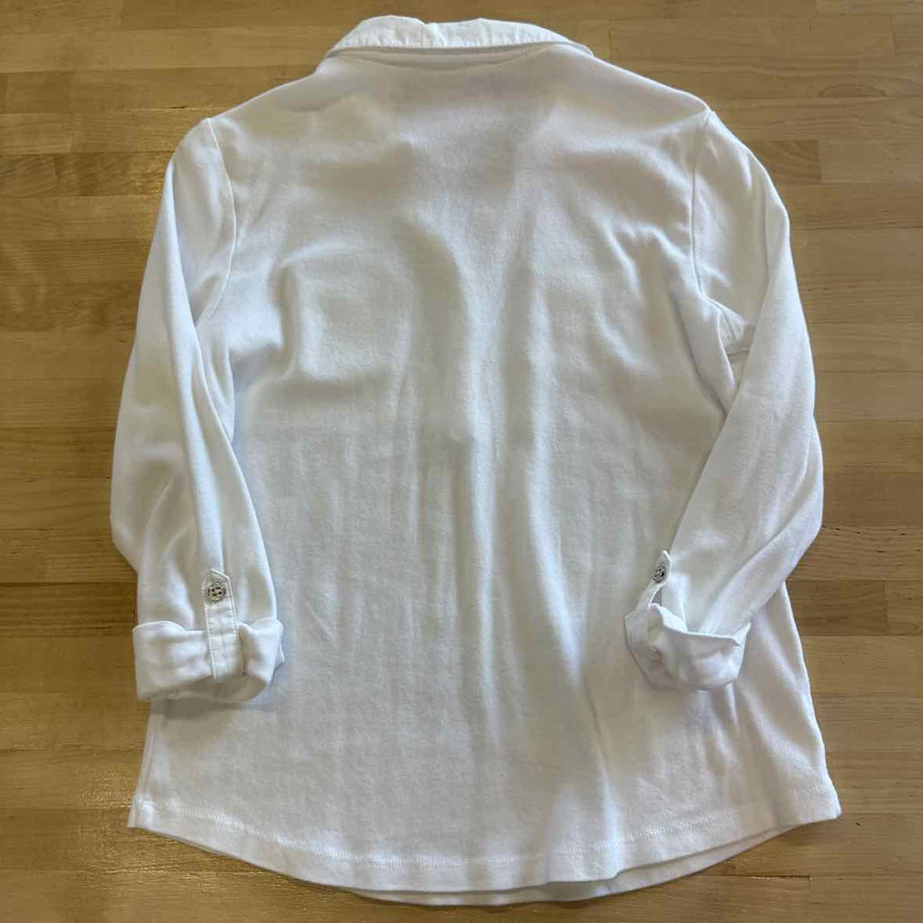 Karen Scott Size M White Cotton Polo