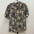 Royal Creations Size M Tan Preloved MENS Button Down Shirt