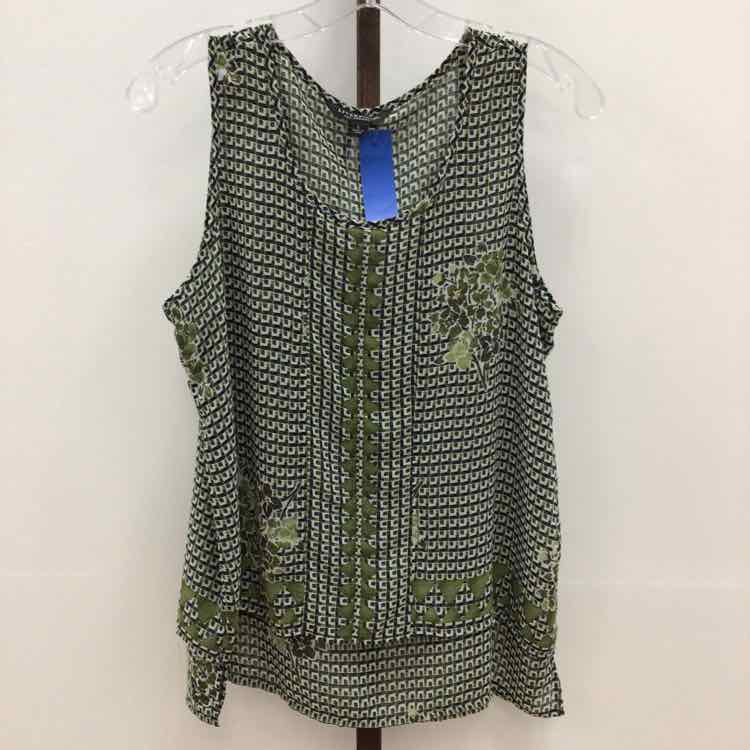 Liverpool Size S Green Print Preloved Sleeveless
