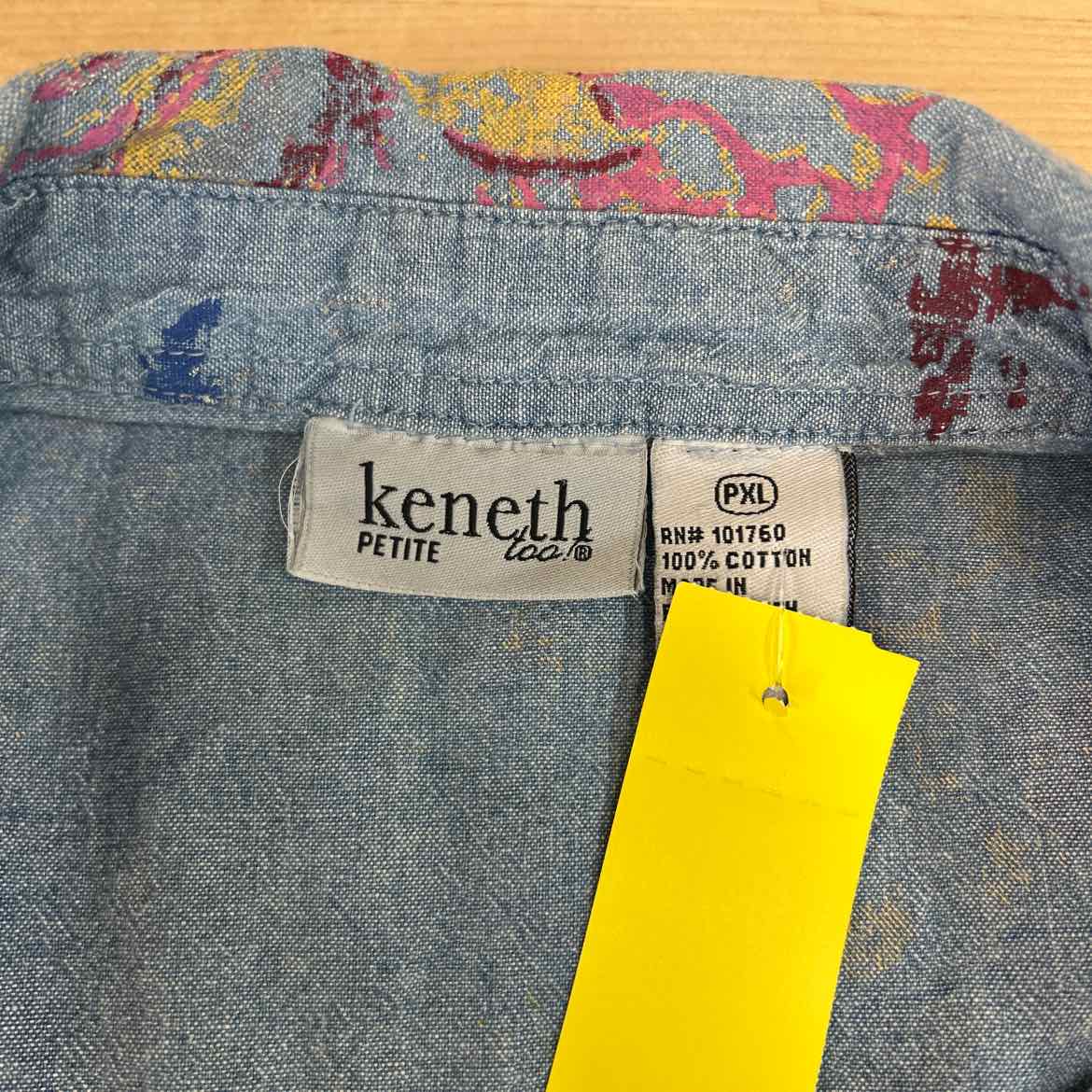 Kenneth Cole Size PL Blue Preloved Button Down SS
