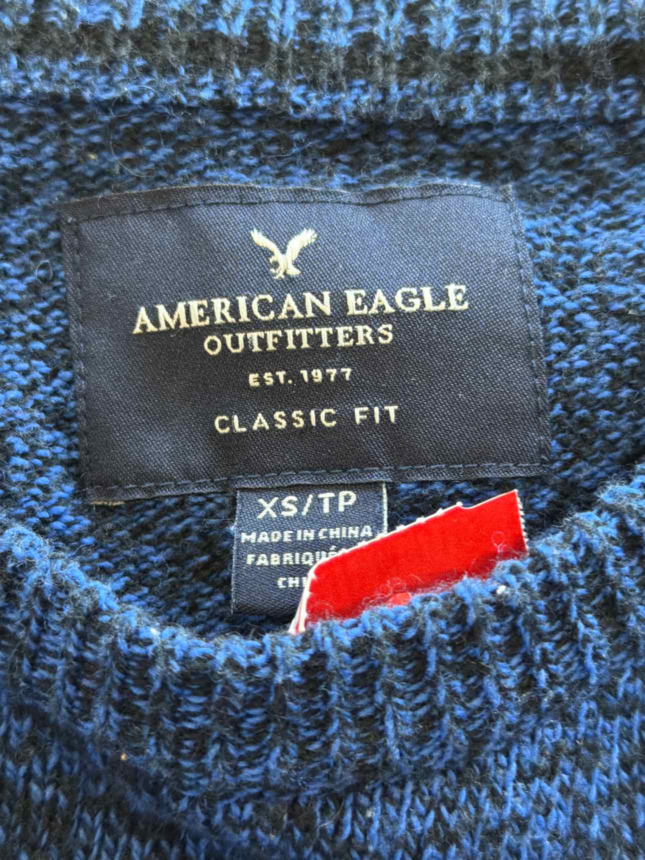 American Eagle Size XS Blue/black Used Sweater