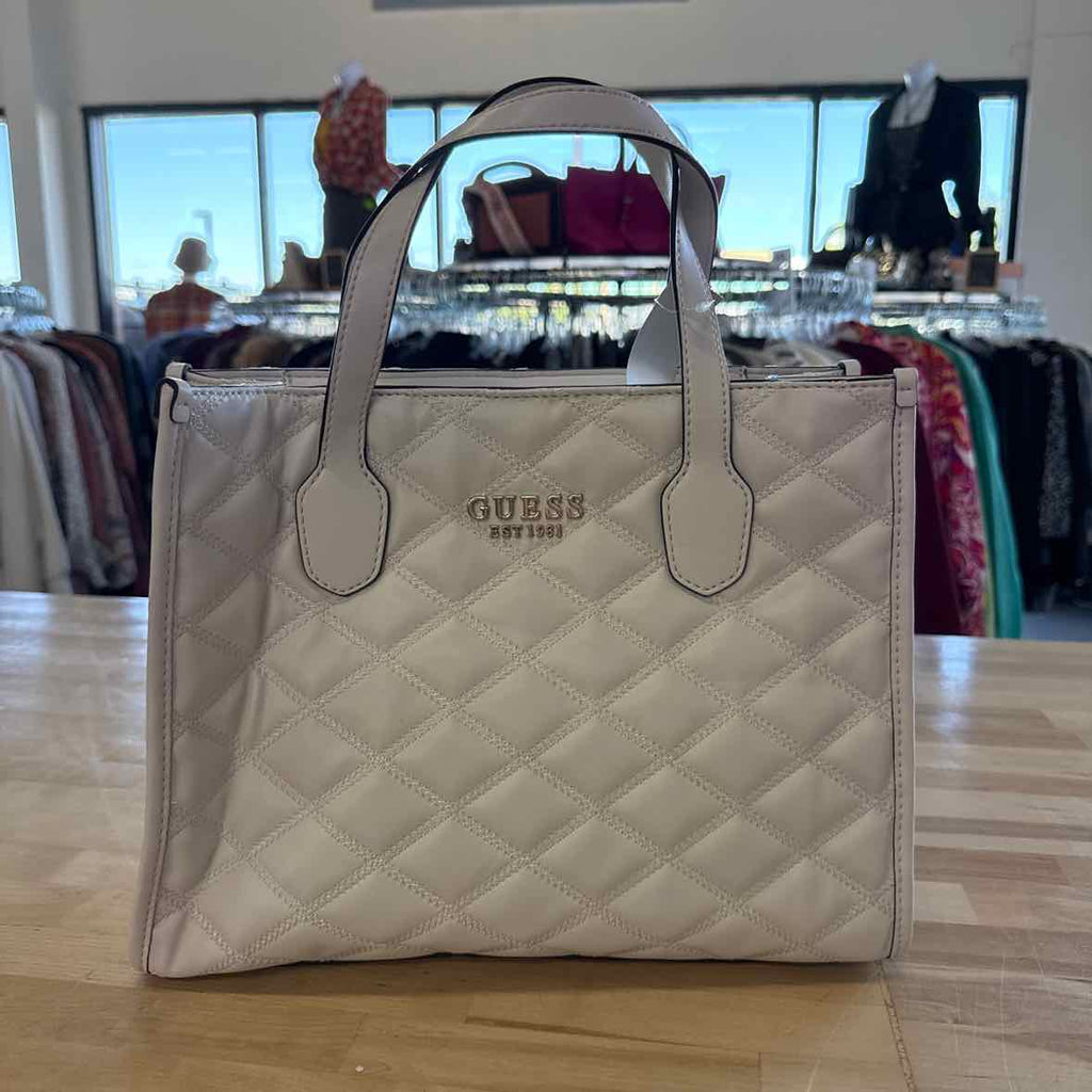Guess Tamsin White Medium Crossbody Tote Handbag