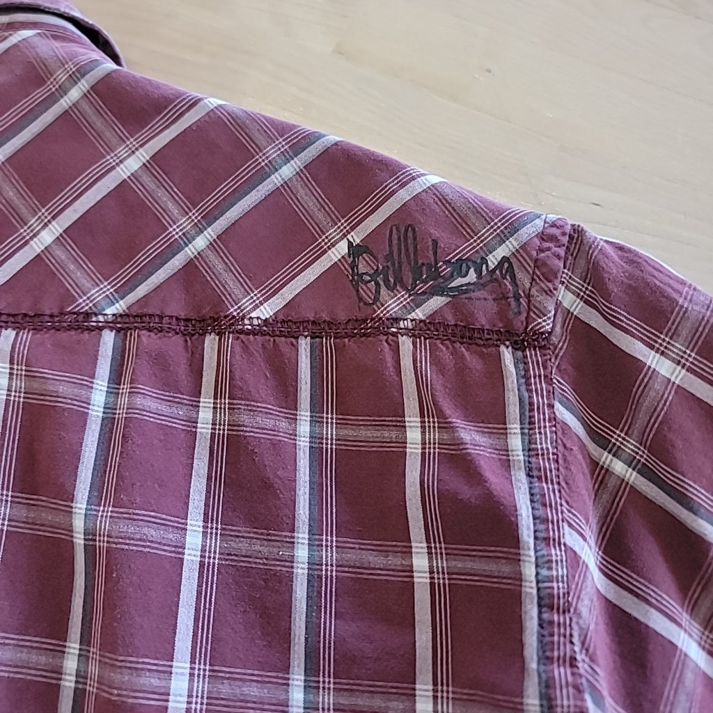 billabong Men's Size XL Red MENS Button Down Shirt