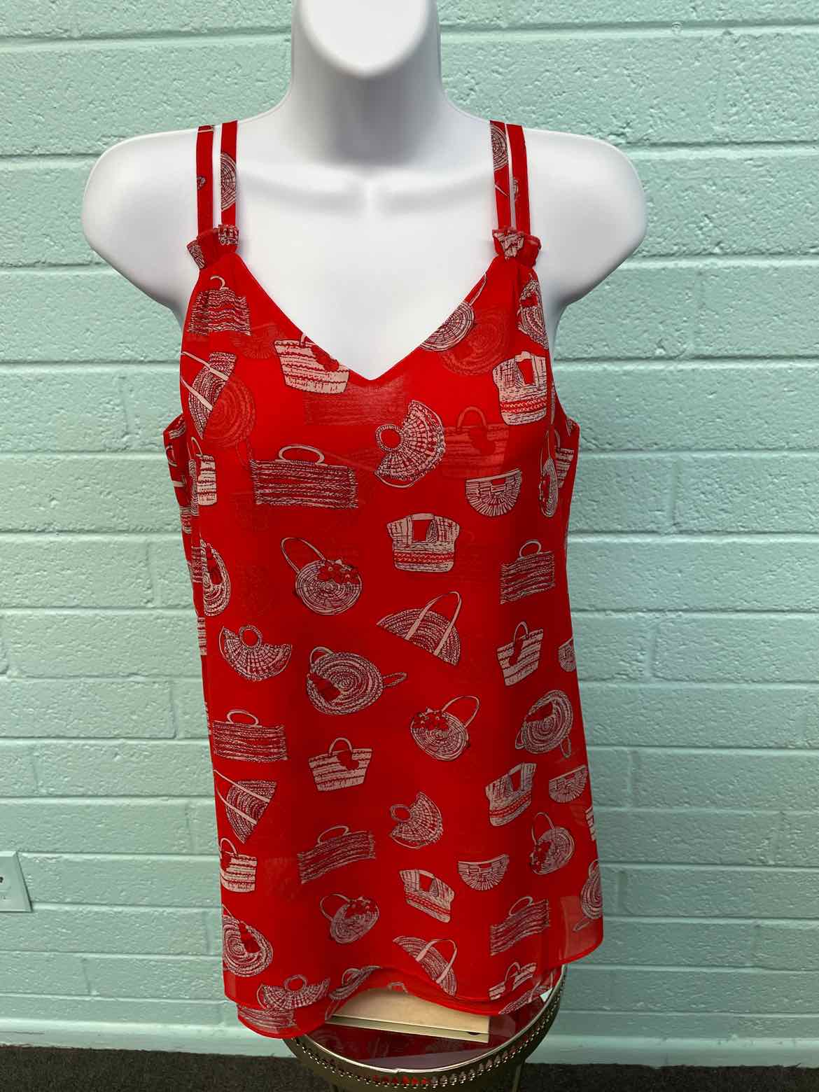 Cabi Size XS Red Sleeveless