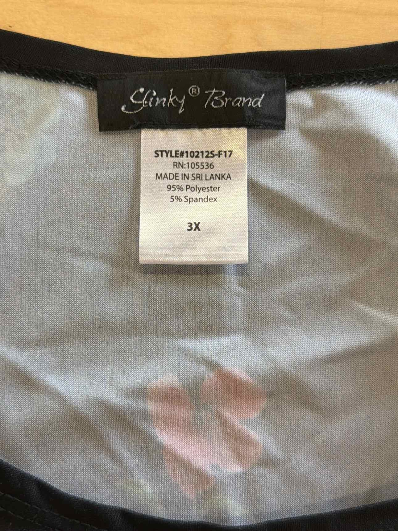 Slinky Brand Size 3X Black Long Sleeve