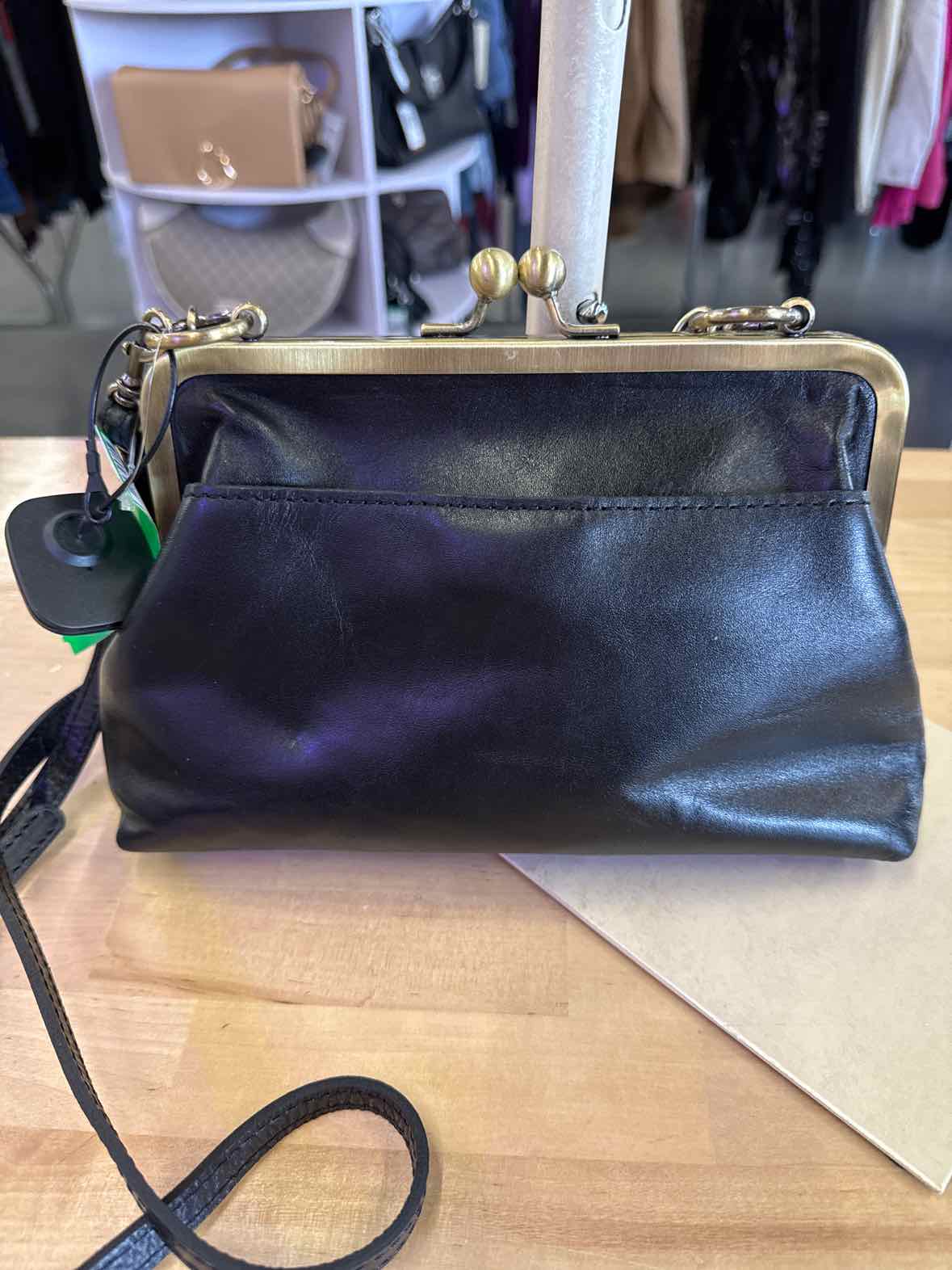 Patricia Nash Black & Brown Vione Frame Kisslock Leather NWOT