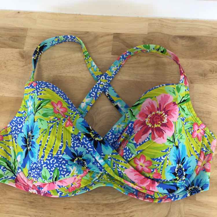 Bleu Size 38DD Cross Back Premium Bikini Top
