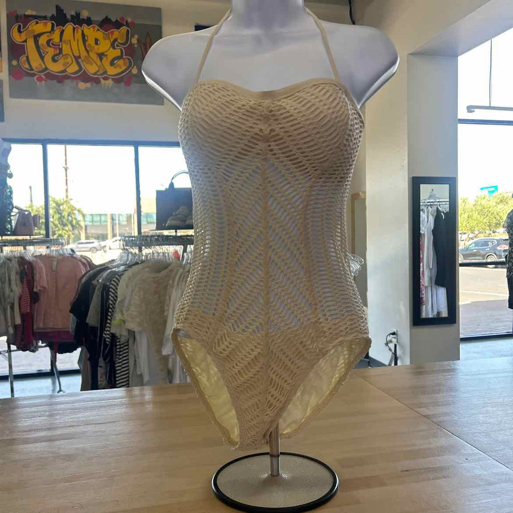 Robin Piconne Size 6 White Preloved Swimsuit