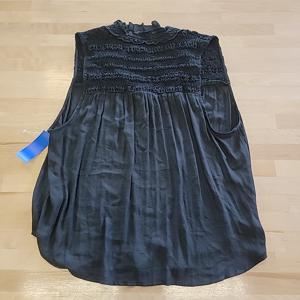 Free People Size S Black Sleeveless