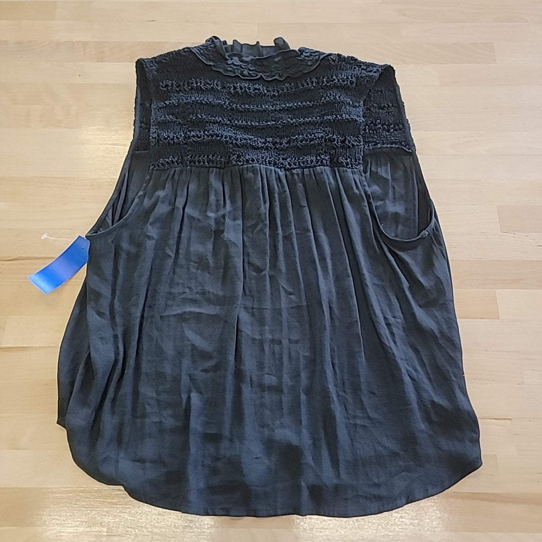 Free People Size S Black Sleeveless