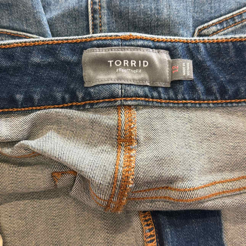 Torrid Size 12 Blue Denim Used Skirt