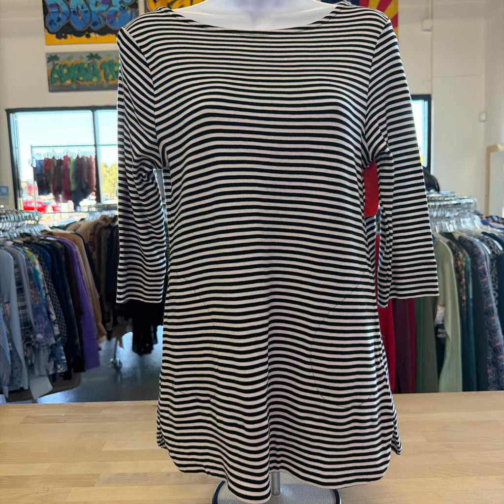Chico's Size XSP BLACK & WHITE Preloved Blouse
