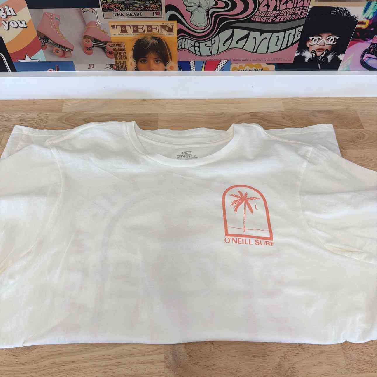 O'Neil Size XXL Byron Palms Cotton Crewneck T-Shirt