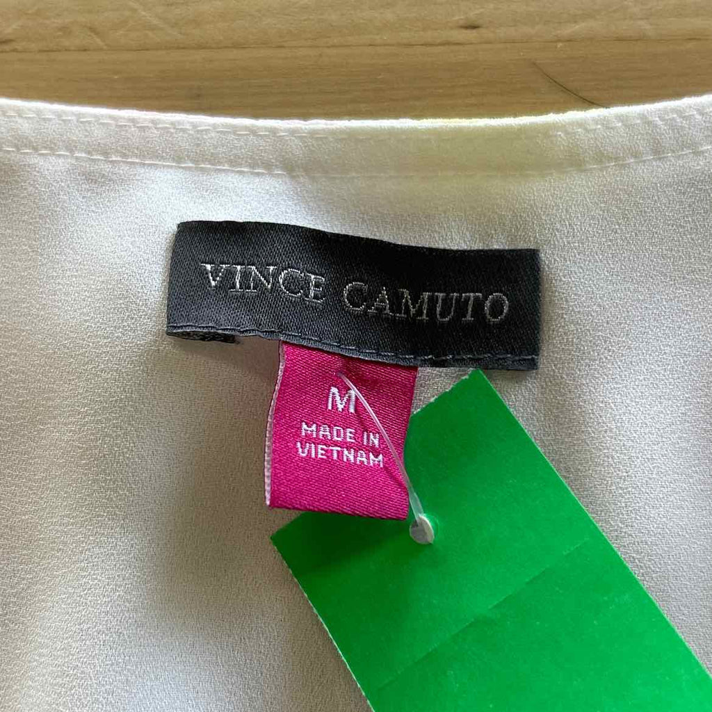 Vince Camuto Size M White Preloved Blouse LS
