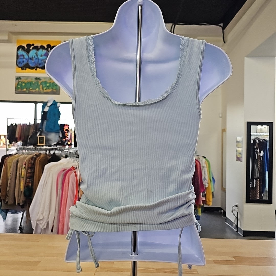 Planet Heart Juniors Seamless Side-Tie Tank - Baby Blue M