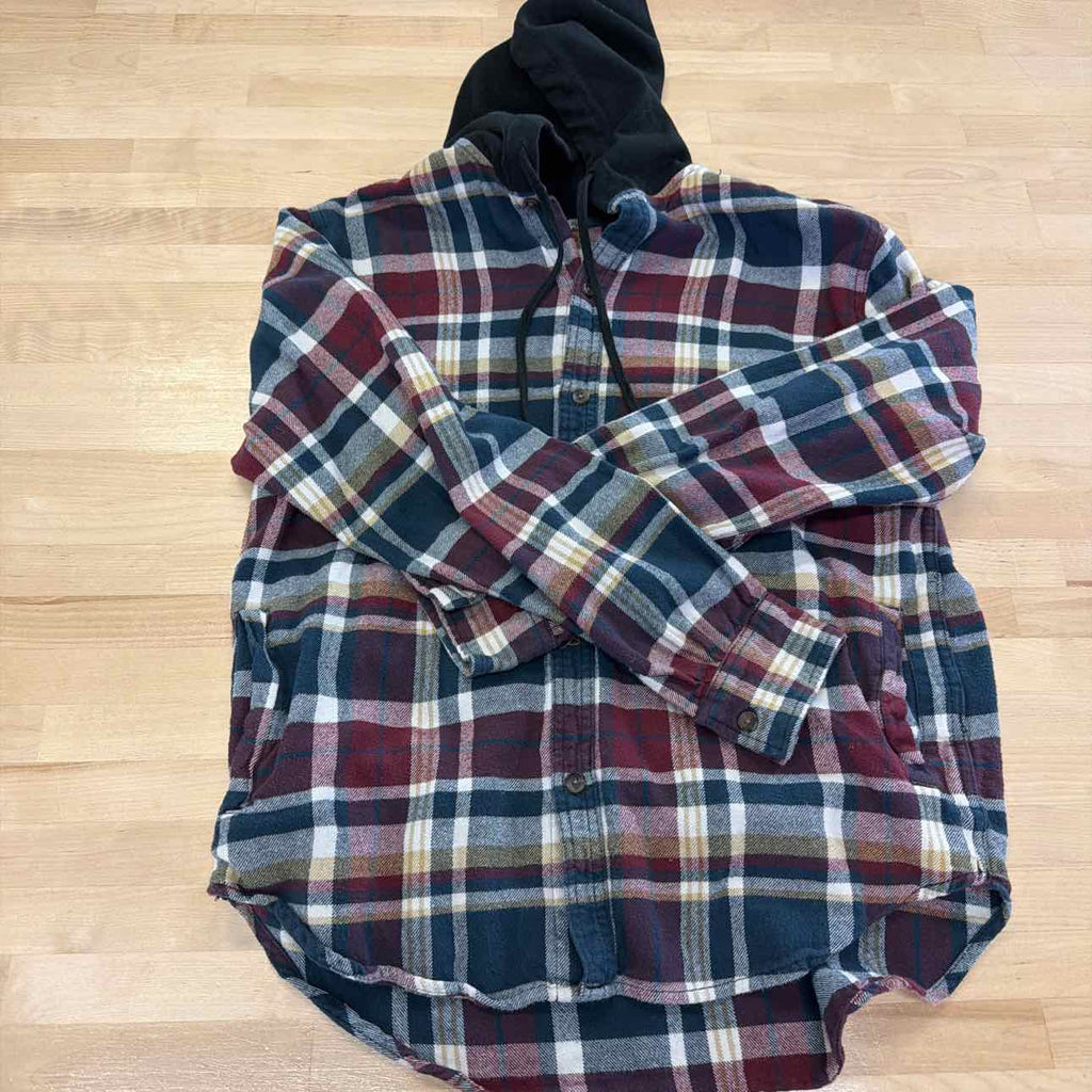 Pacsun Size M Burgundy Used MENS Flannel