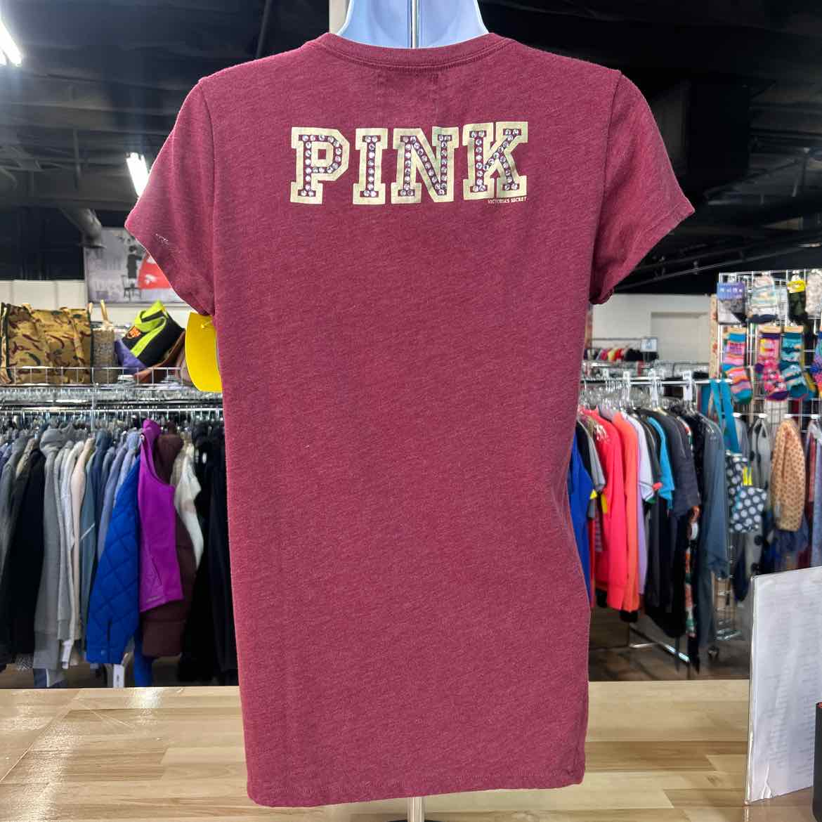 Pink Size L Burgundy Preloved T-Shirt SS