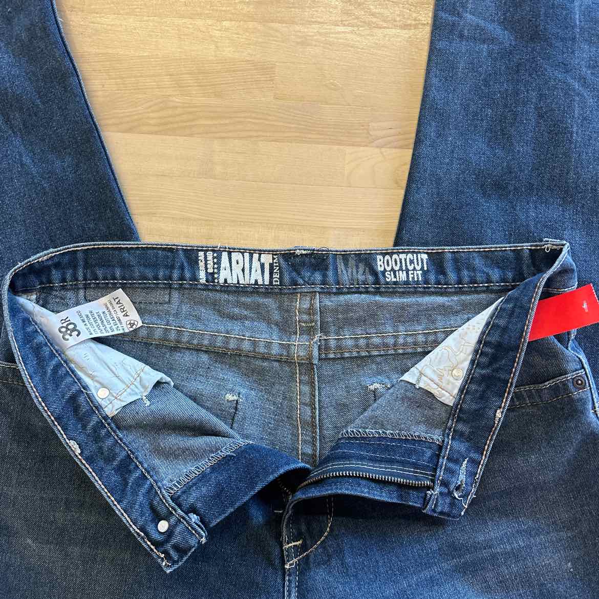 Ariat Size 38x32  Blue M4 Slim Fit Bootcut MENS Jeans