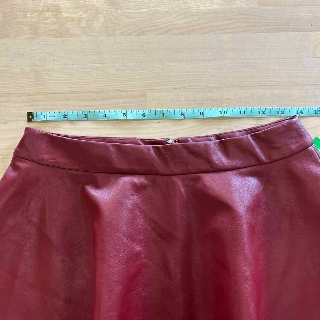 VICI Size M Red Leather Preloved Skirt