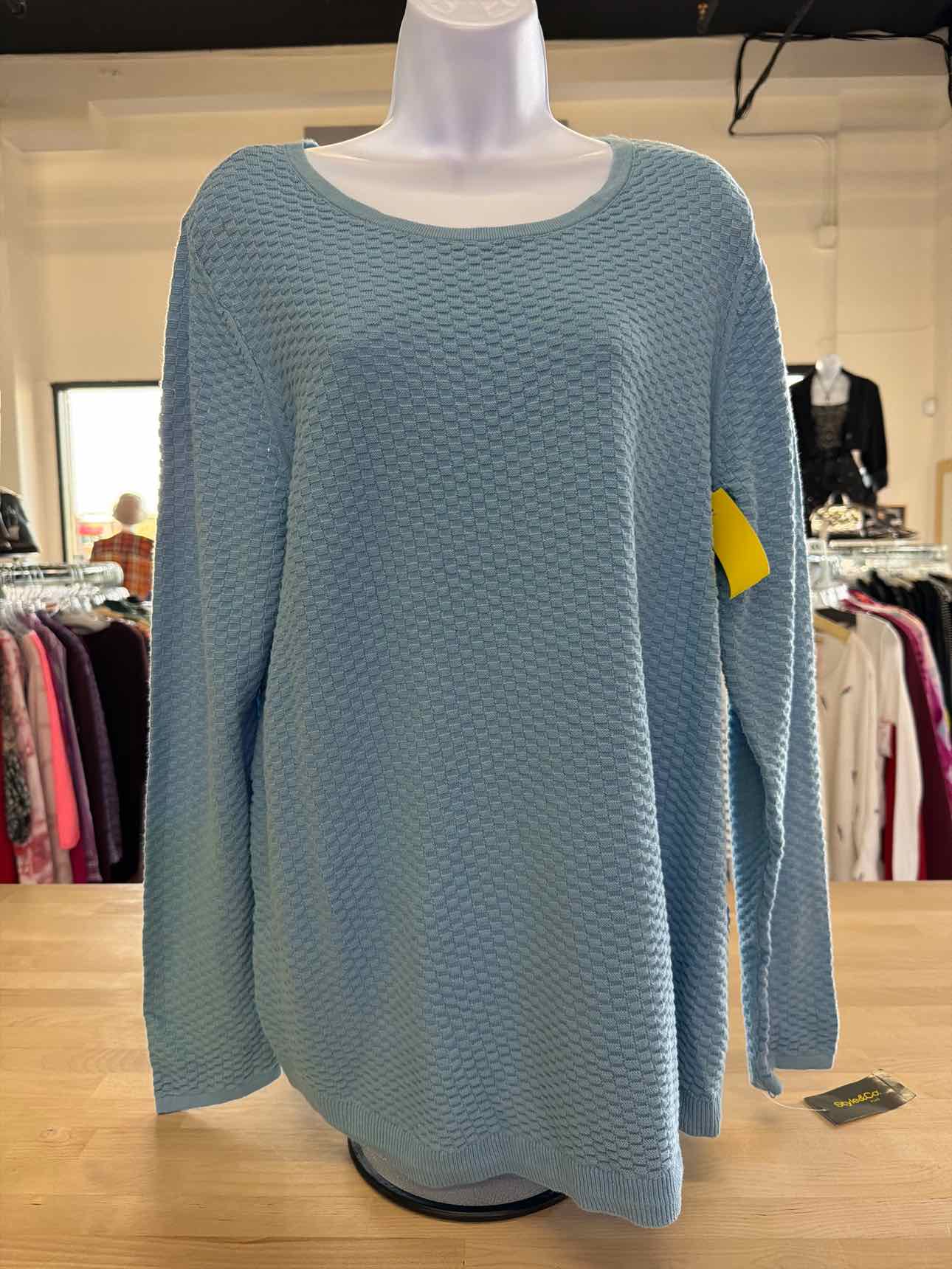 Style & Co. Size 1X Blue New Sweater