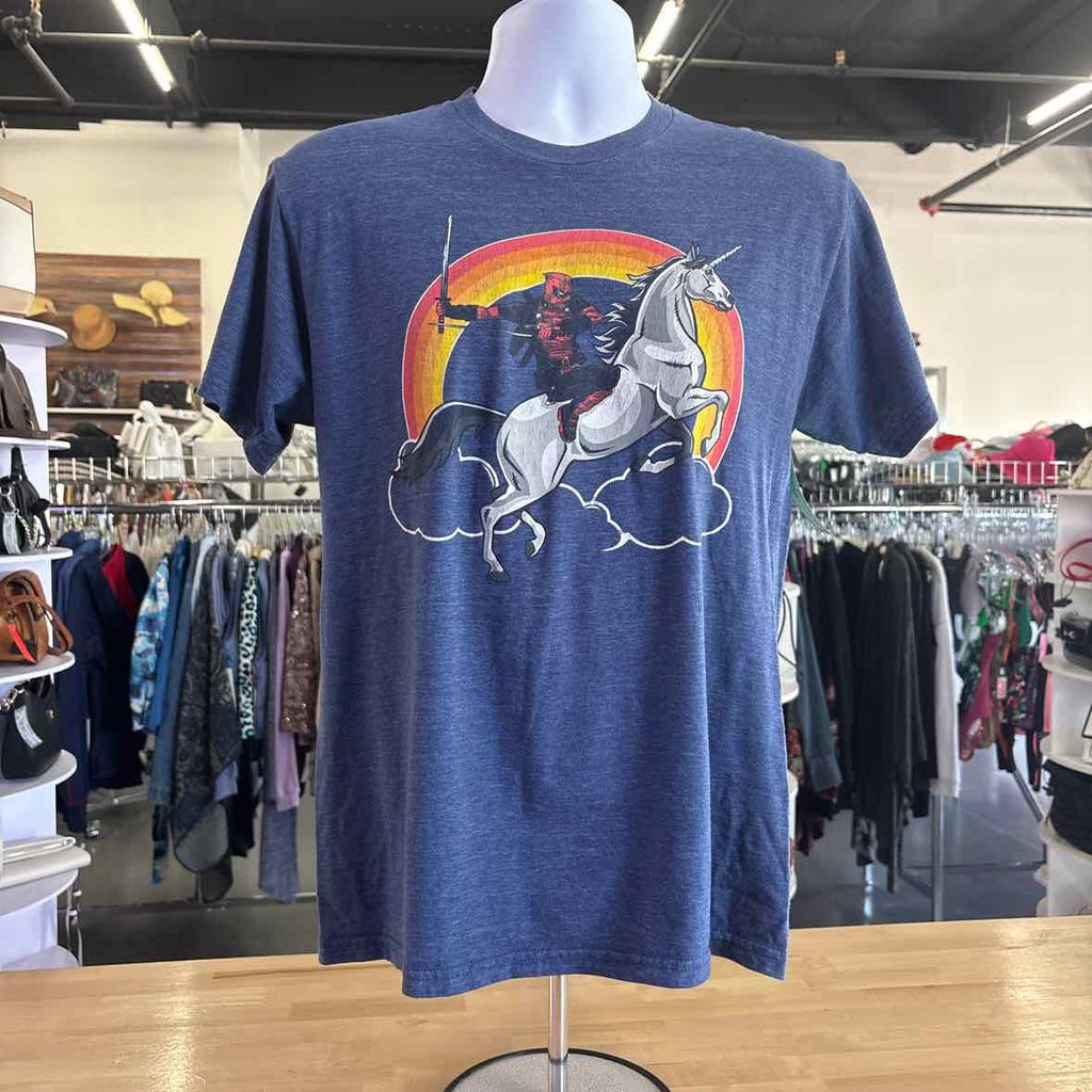 Marvel Size M Blue Preloved MENS T-shirt