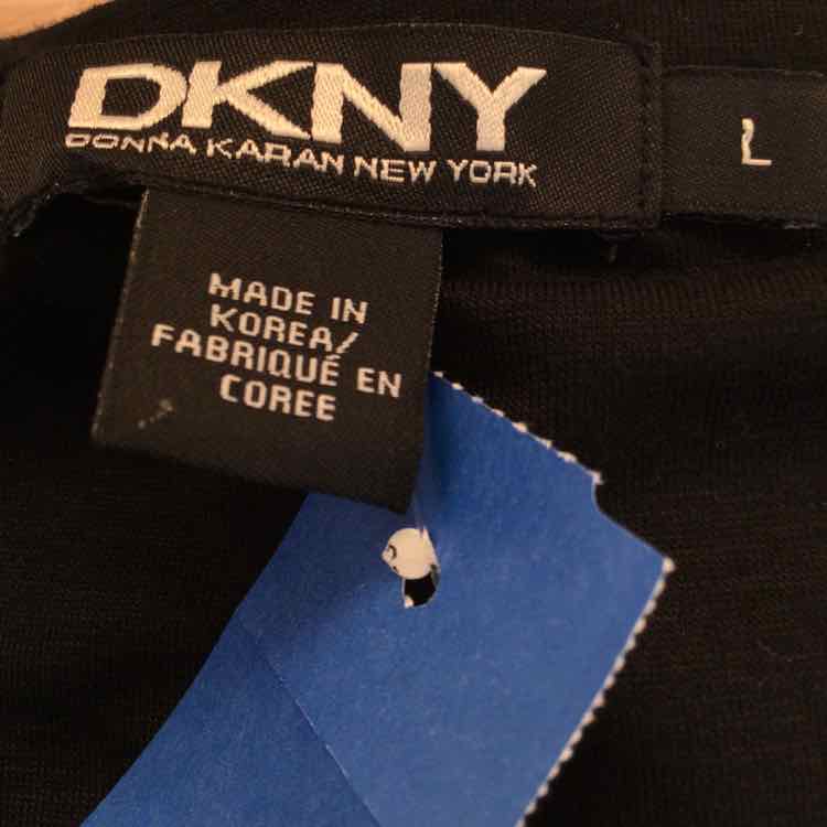 DNKY Size L Black Jersey Preloved Dress